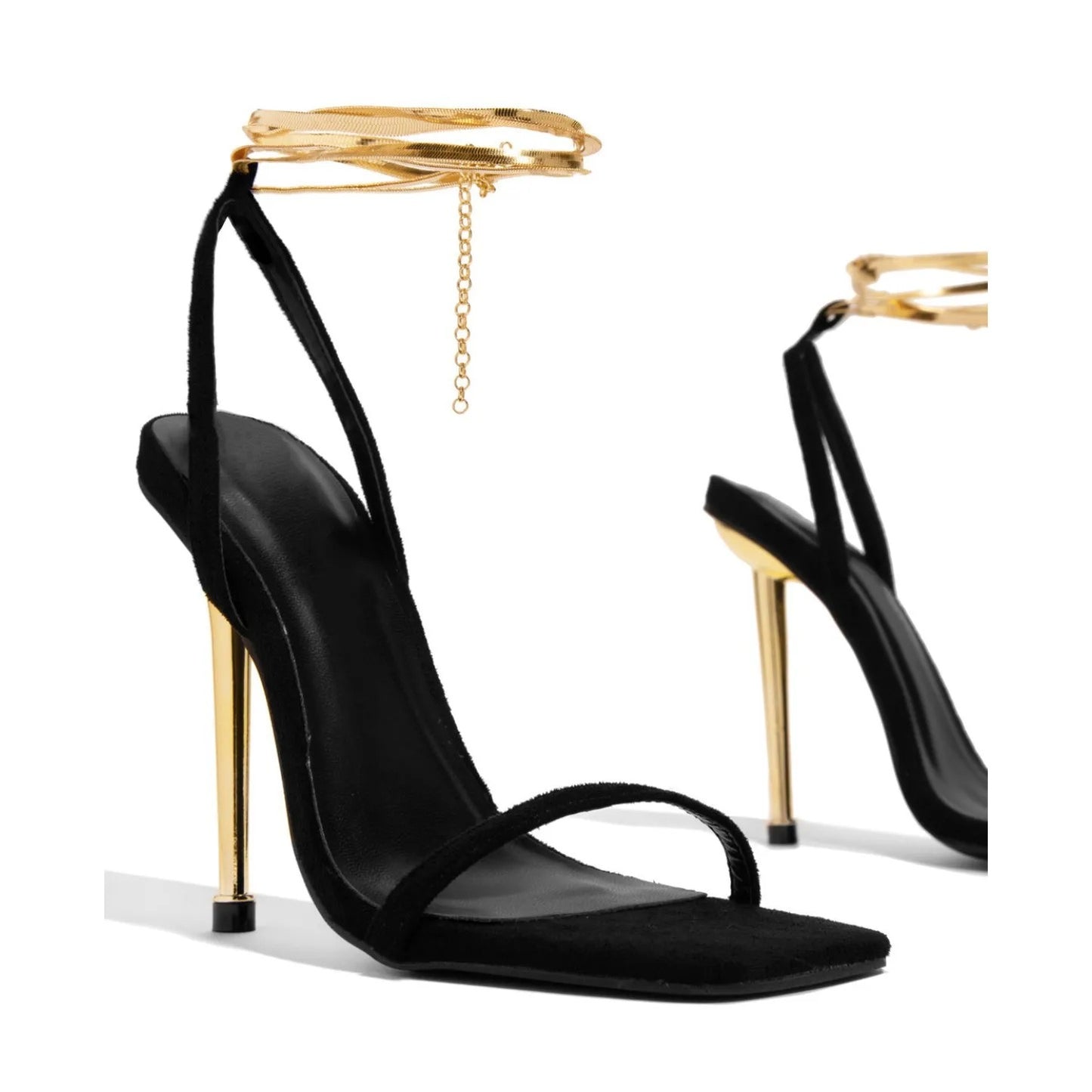 Black and gold sexy heels