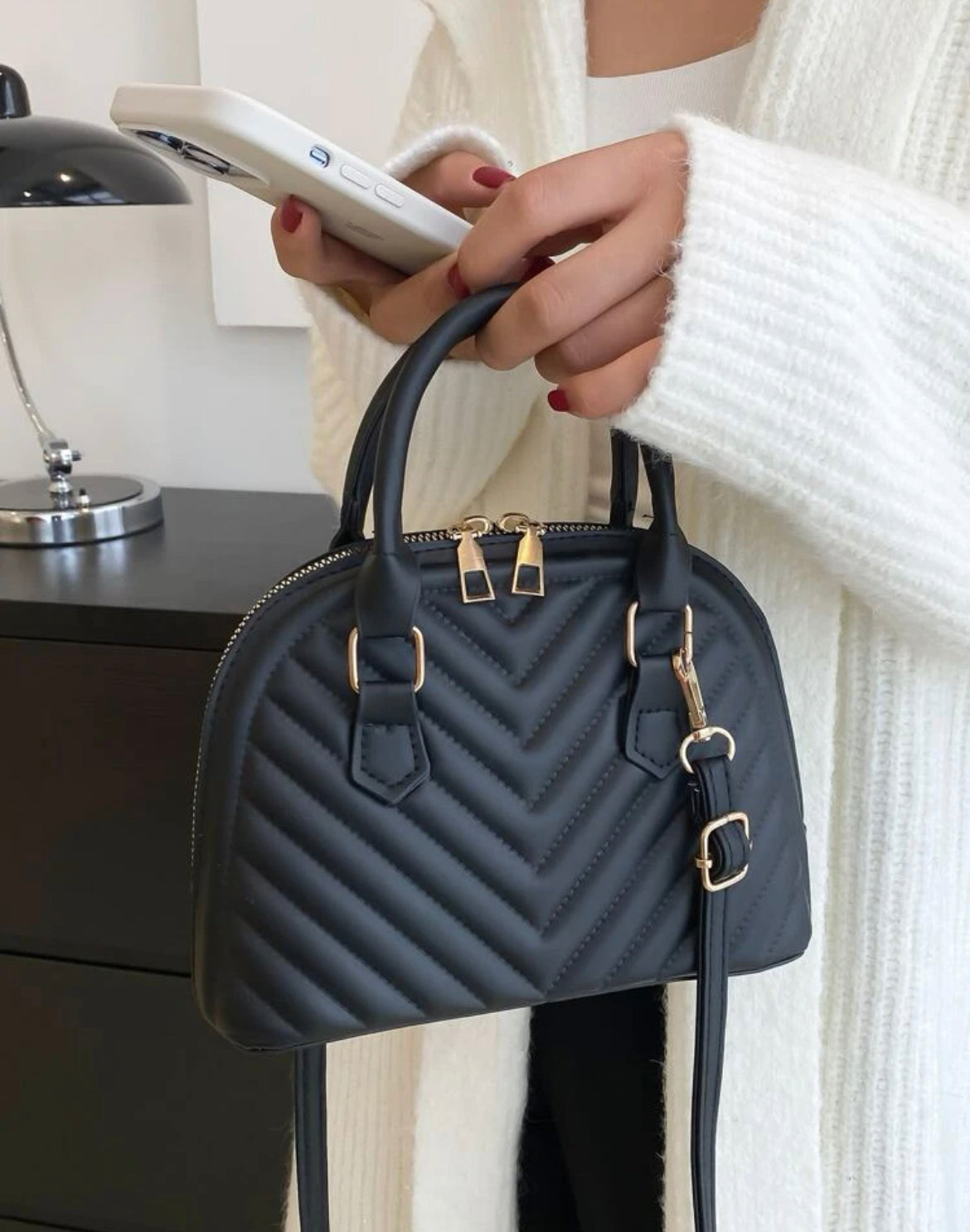 Quilted Dome Mini Bag