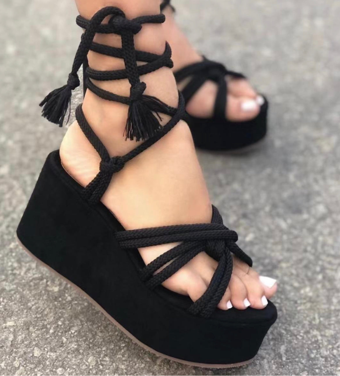 Sexy Black Wedge