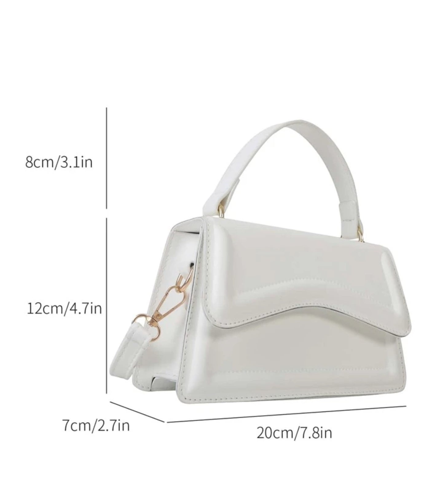 White clutch bag