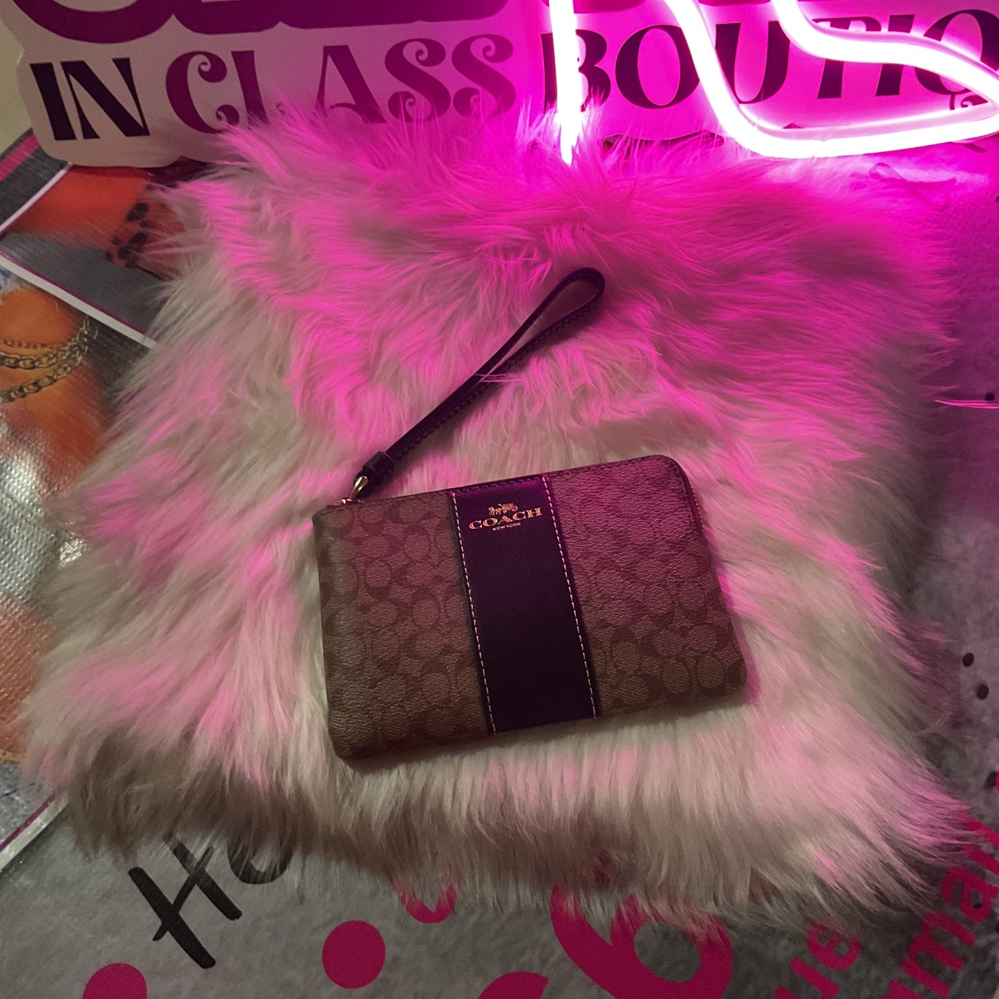 Coach Wristlet (black&brown)