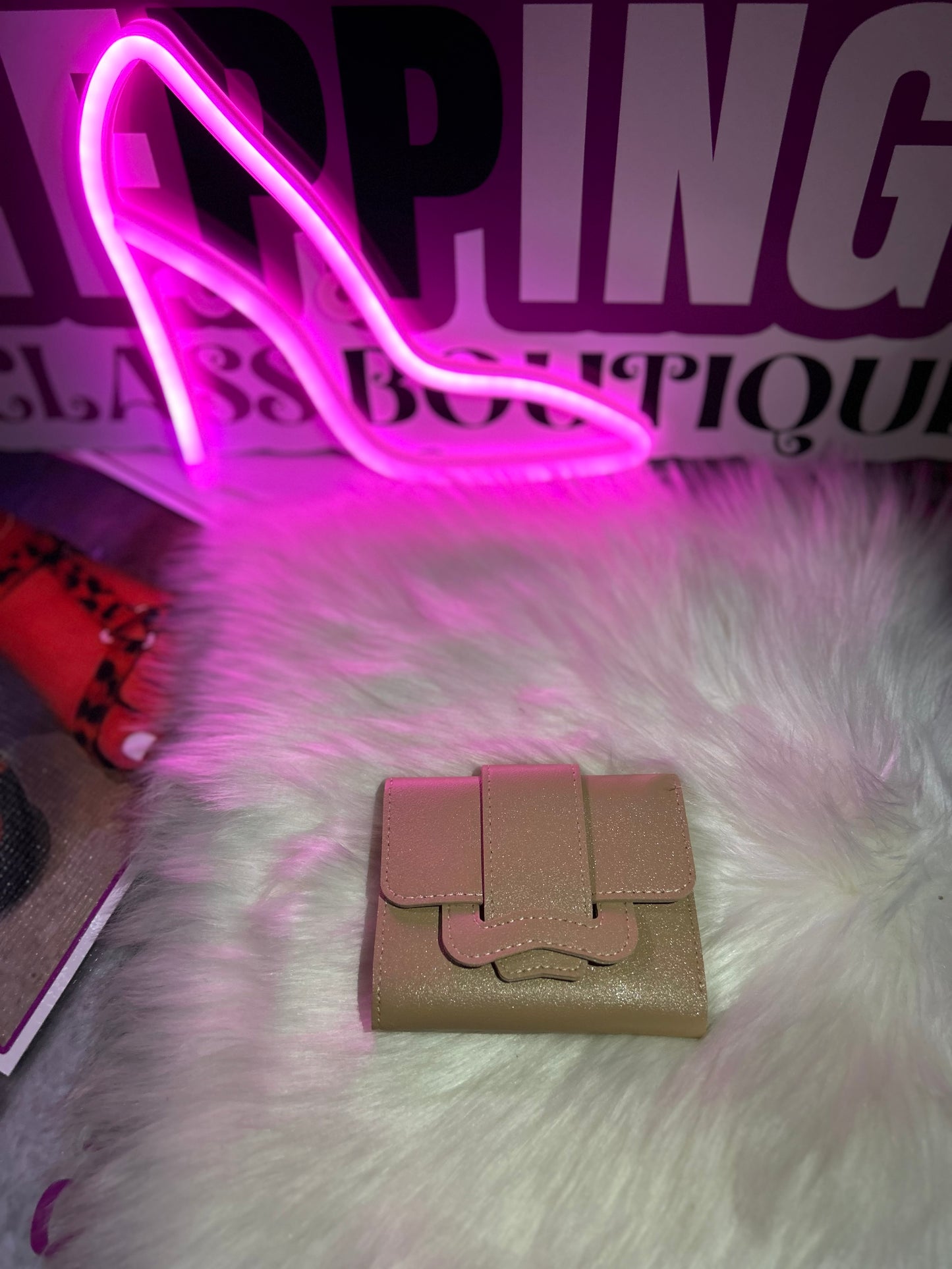 Nude mini wallet