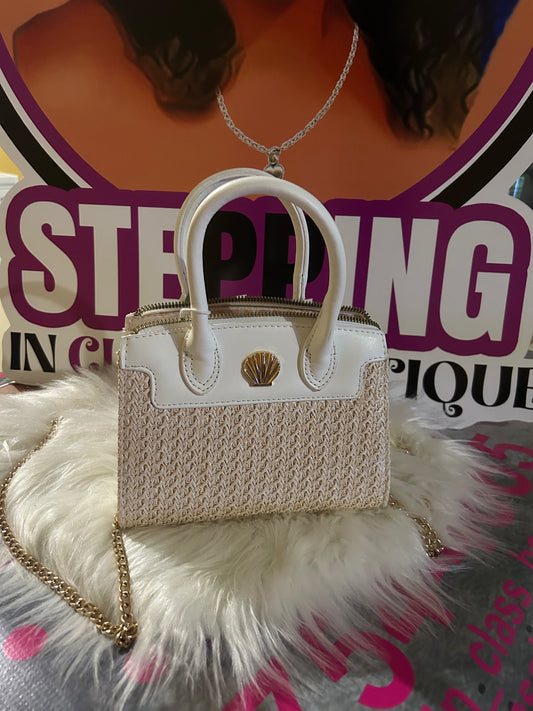 White shell mini bag