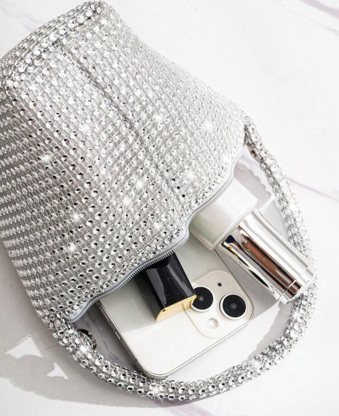 Silver mini bag