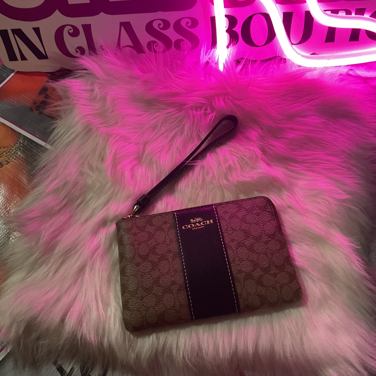 Coach Wristlet (black&brown)