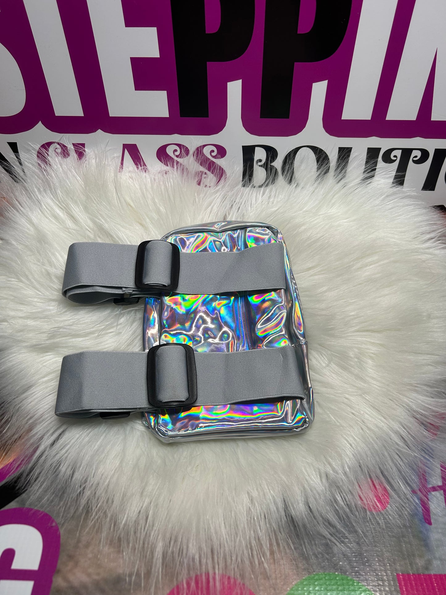 Silver Thigh Bag