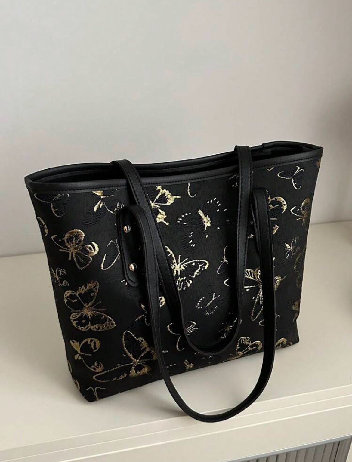 Black Butterfly Tote Bag