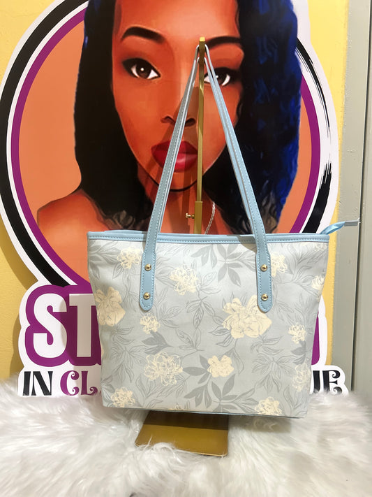 Light blue medium tote bag