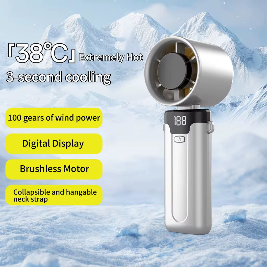 Turbo Handheld Fan Grey