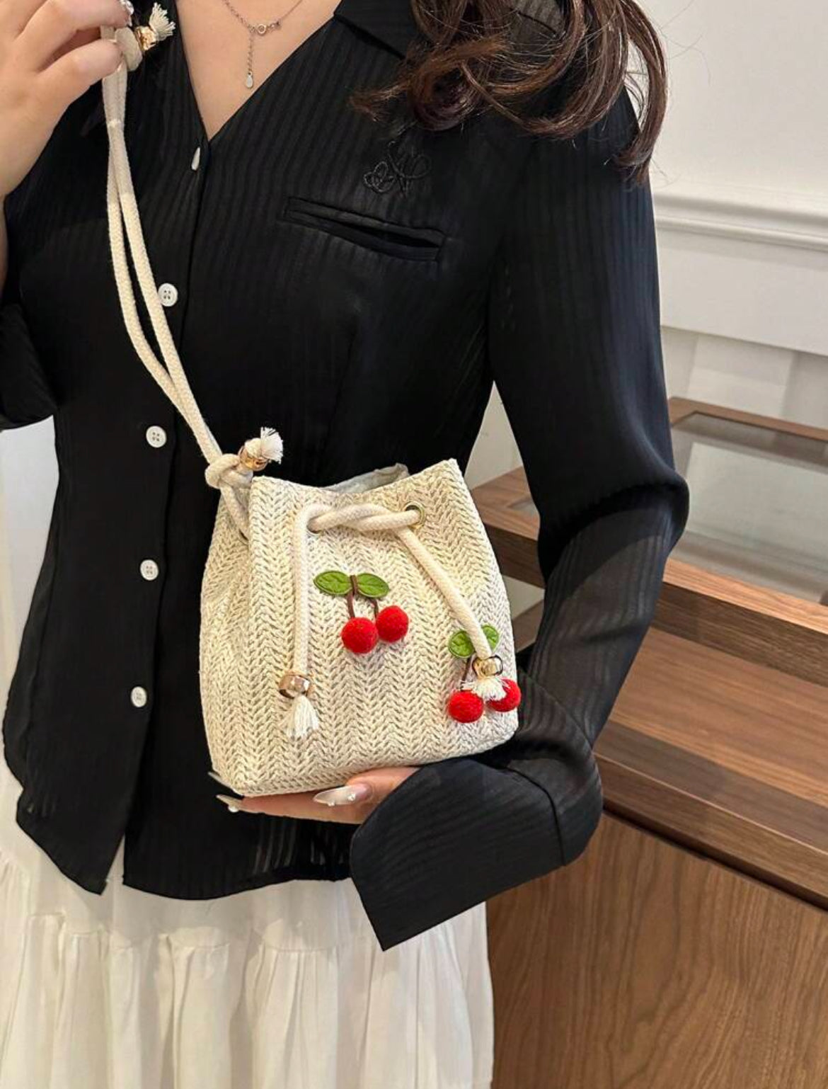 Cherry Straw bag 🍒