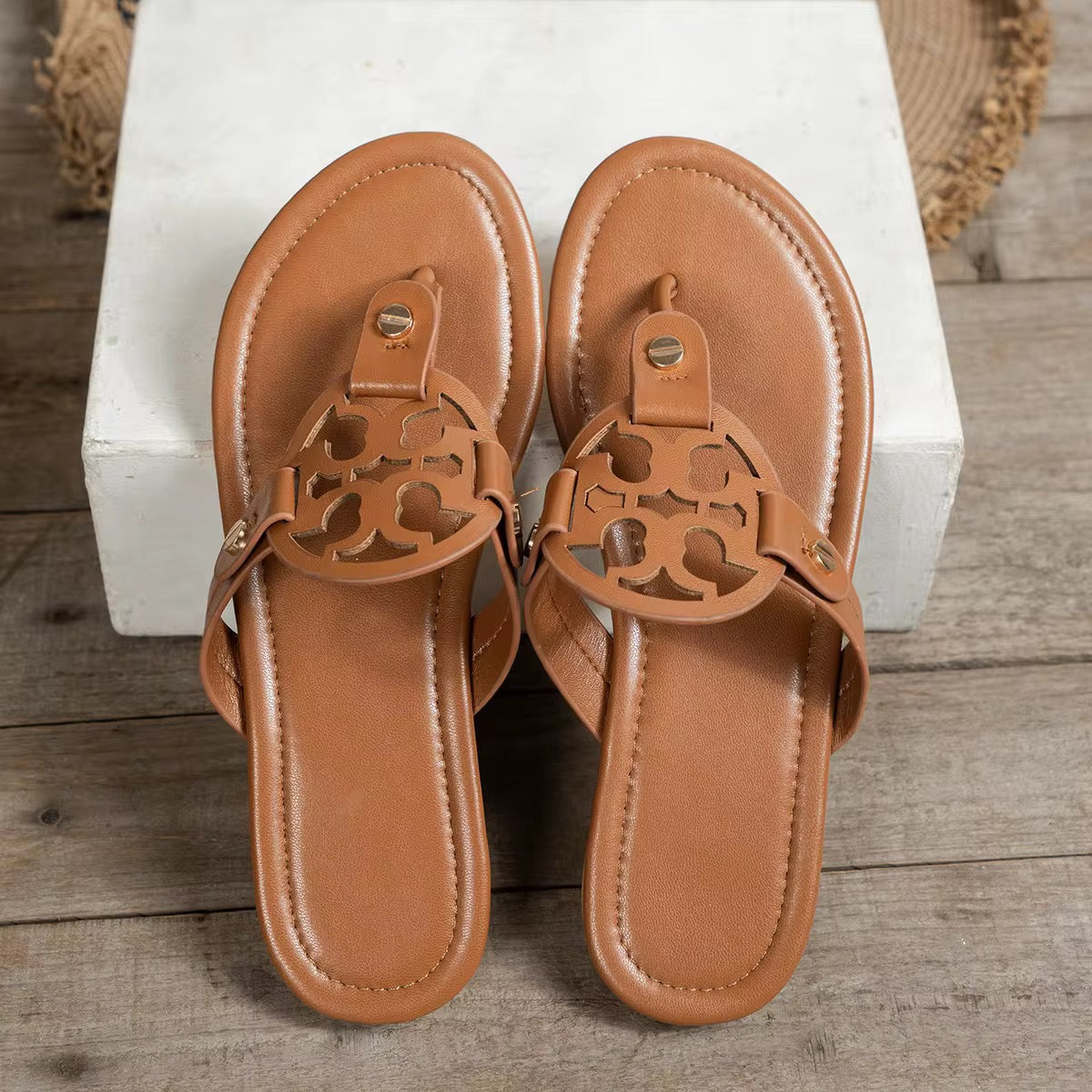 Tan slides ( Tory inspired)