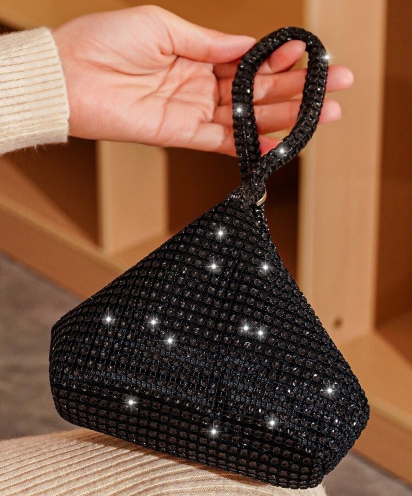 Black mini sequin bag