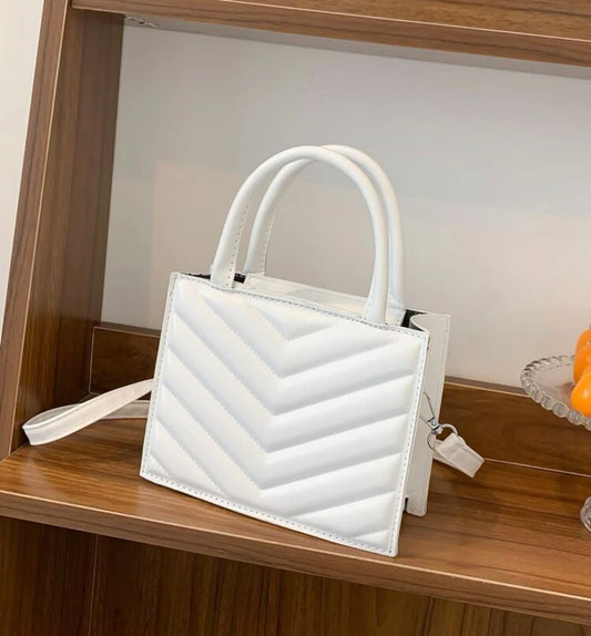 Mini white clutch bag