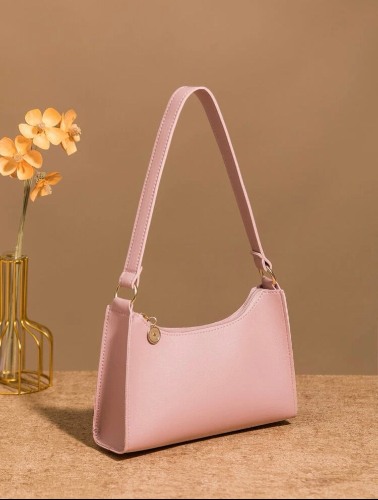 Pink baguette bag