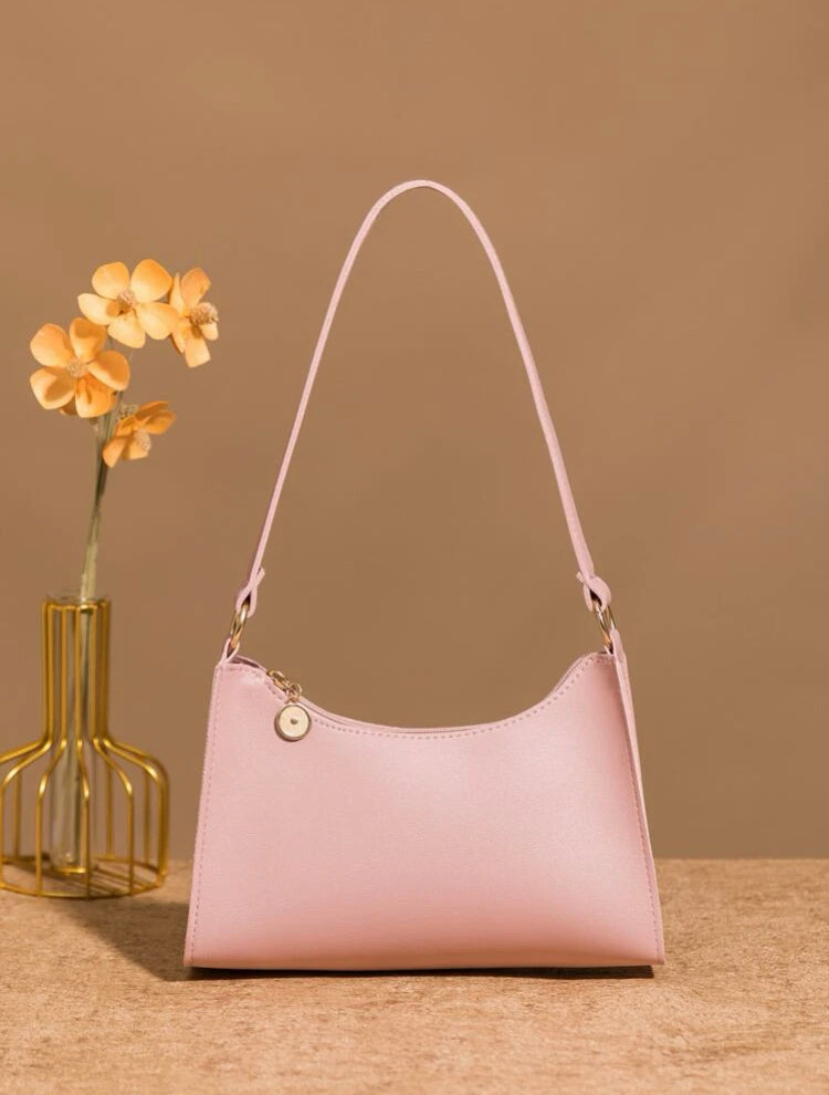 Pink baguette bag