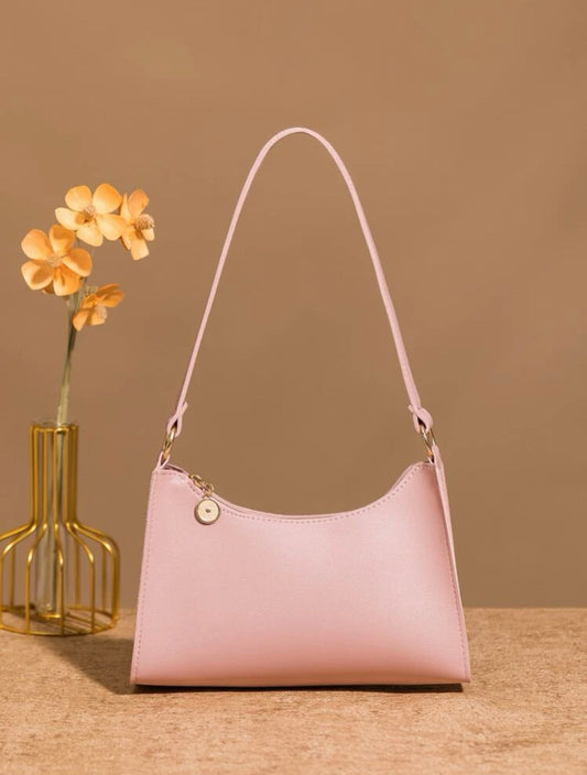 Pink baguette bag